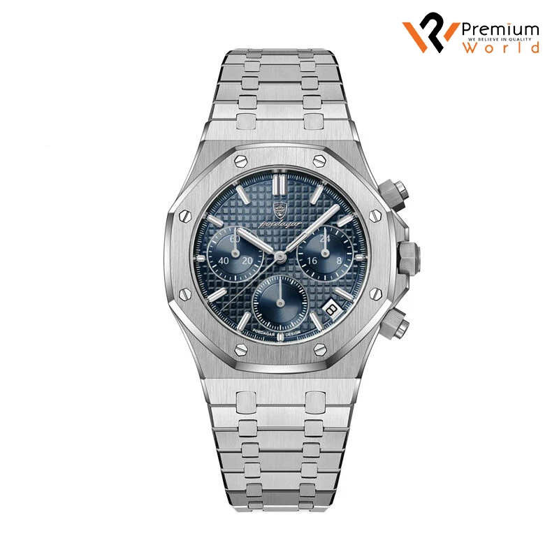 Poedagar 926 Chronograph Stainless Steel Waterproof Men’s Watch