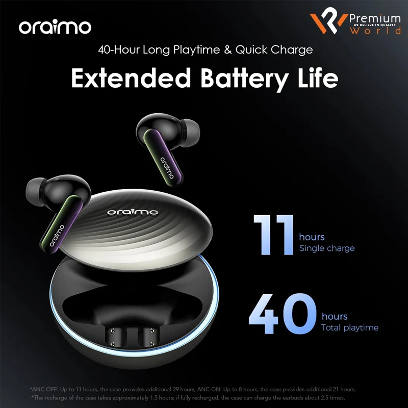 Oraimo OTW 630 SpaceBuds Hybrid ANC TWS Earbuds - Image 3