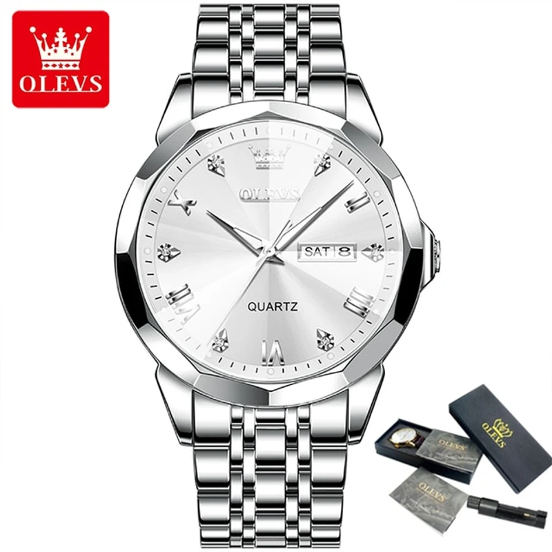 Olevs 9931 Luxury Quartz Movement Watch - Image 6