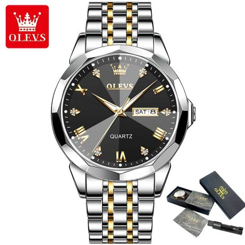 Olevs 9931 Luxury Quartz Movement Watch - Image 4