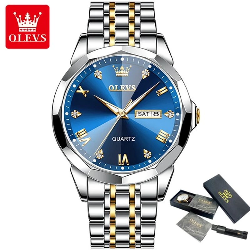 Olevs 9931 Luxury Quartz Movement Watch - Image 3